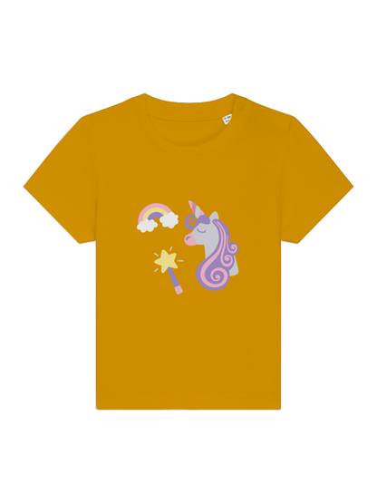 Einhorn Regenbogen und Zauberstab Baby Creator T-Shirt SK