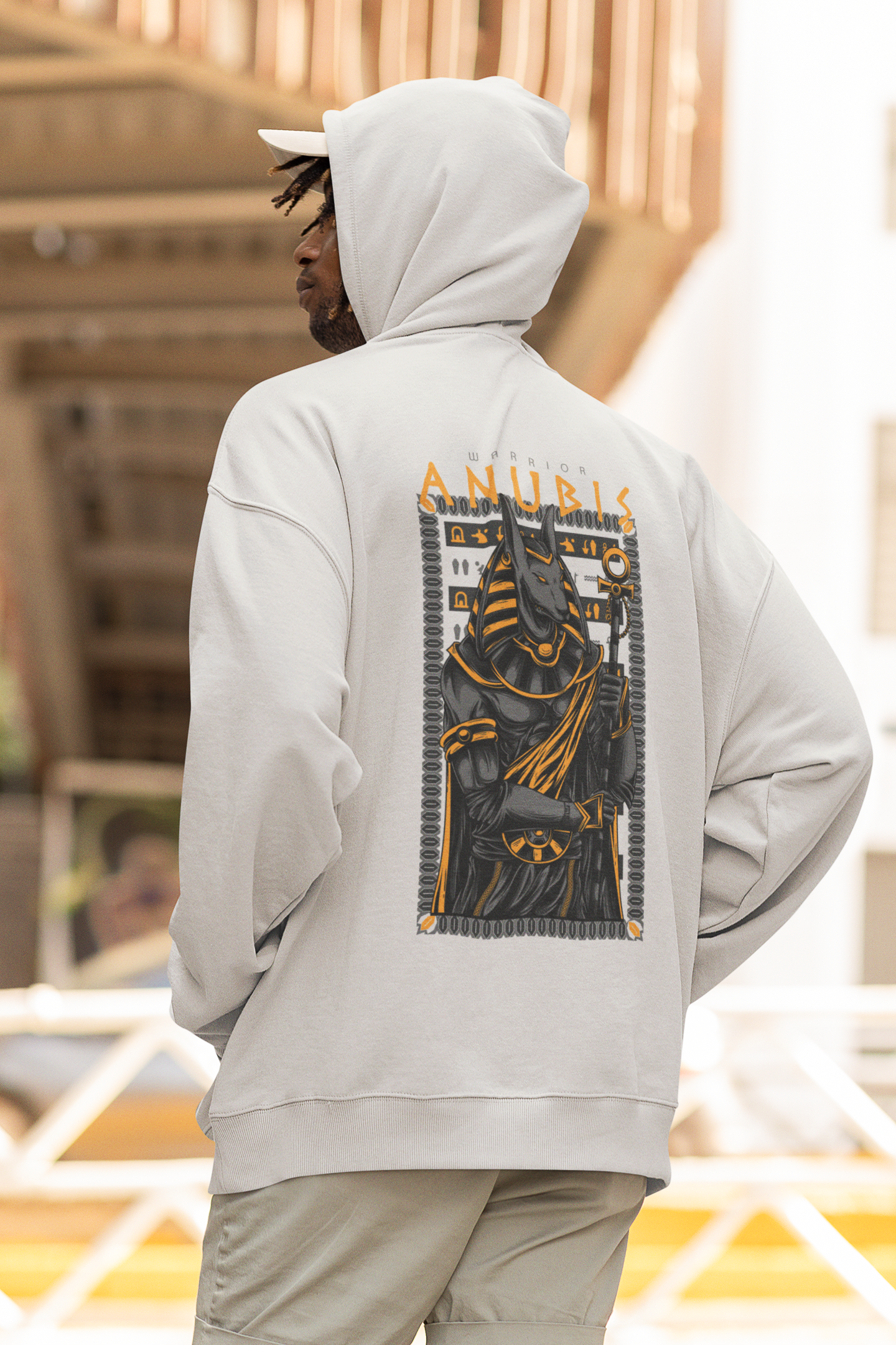 ANUBIS The Warrior Streetwear - Slammer Bio Oversized Unisex Hoodie Erwachsenen SH