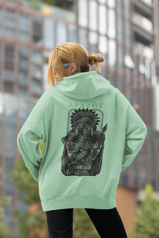APACHE Gorilla Warrior Streetwear - Slammer Bio Oversized Unisex Hoodie Erwachsenen SH