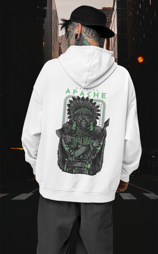 APACHE Gorilla Warrior Streetwear - Slammer Bio Oversized Unisex Hoodie Erwachsenen SH