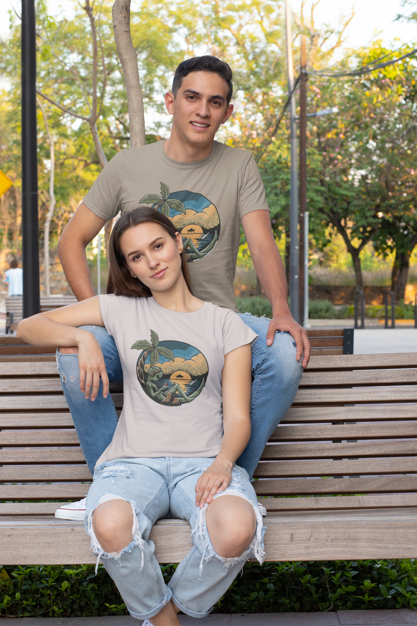 Alien Chill Time - Camiseta unisex de manga corta de algodón orgánico para adultos Creator T-Shirt 2.0 ST/ST SH