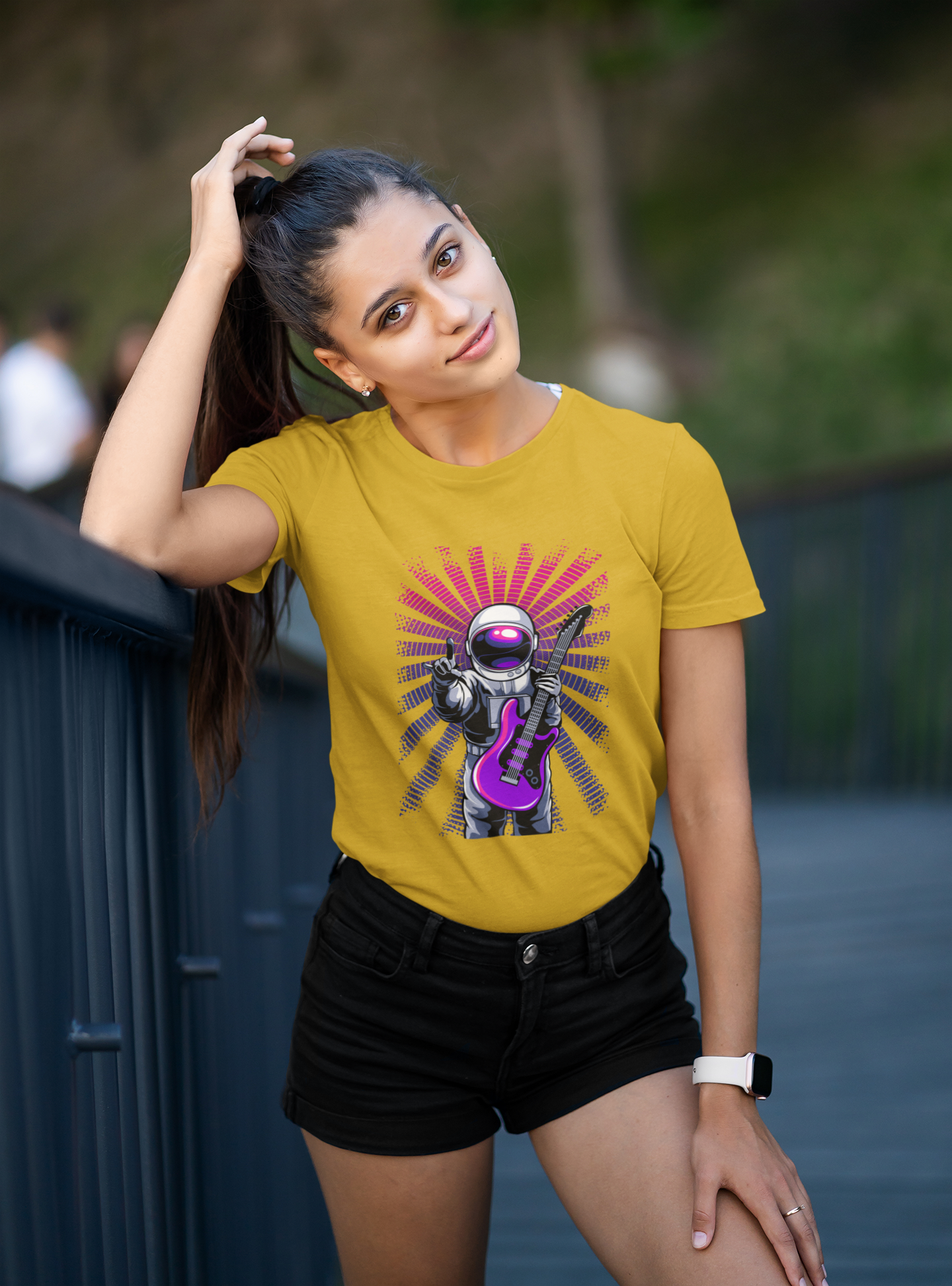 Astronaut Music Vibes - Camiseta unisex de manga corta de algodón orgánico para adultos Creator T-Shirt 2.0 ST/ST SH