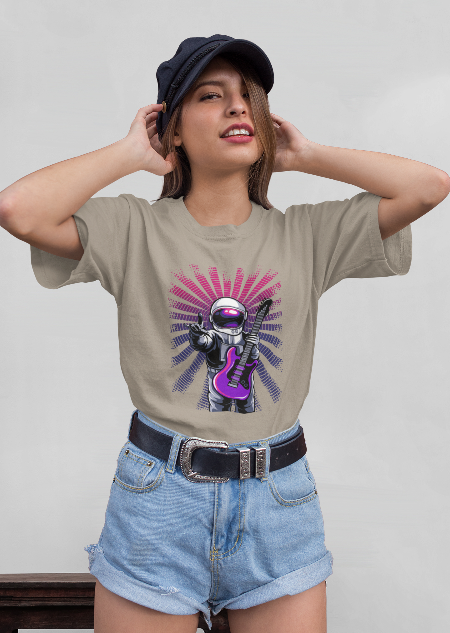 Astronaut Music Vibes - Camiseta unisex de manga corta de algodón orgánico para adultos Creator T-Shirt 2.0 ST/ST SH