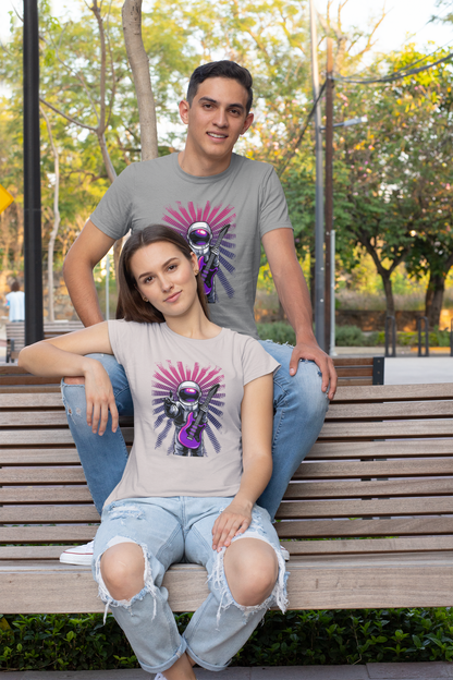 Astronaut Music Vibes - Camiseta unisex de manga corta de algodón orgánico para adultos Creator T-Shirt 2.0 ST/ST SH