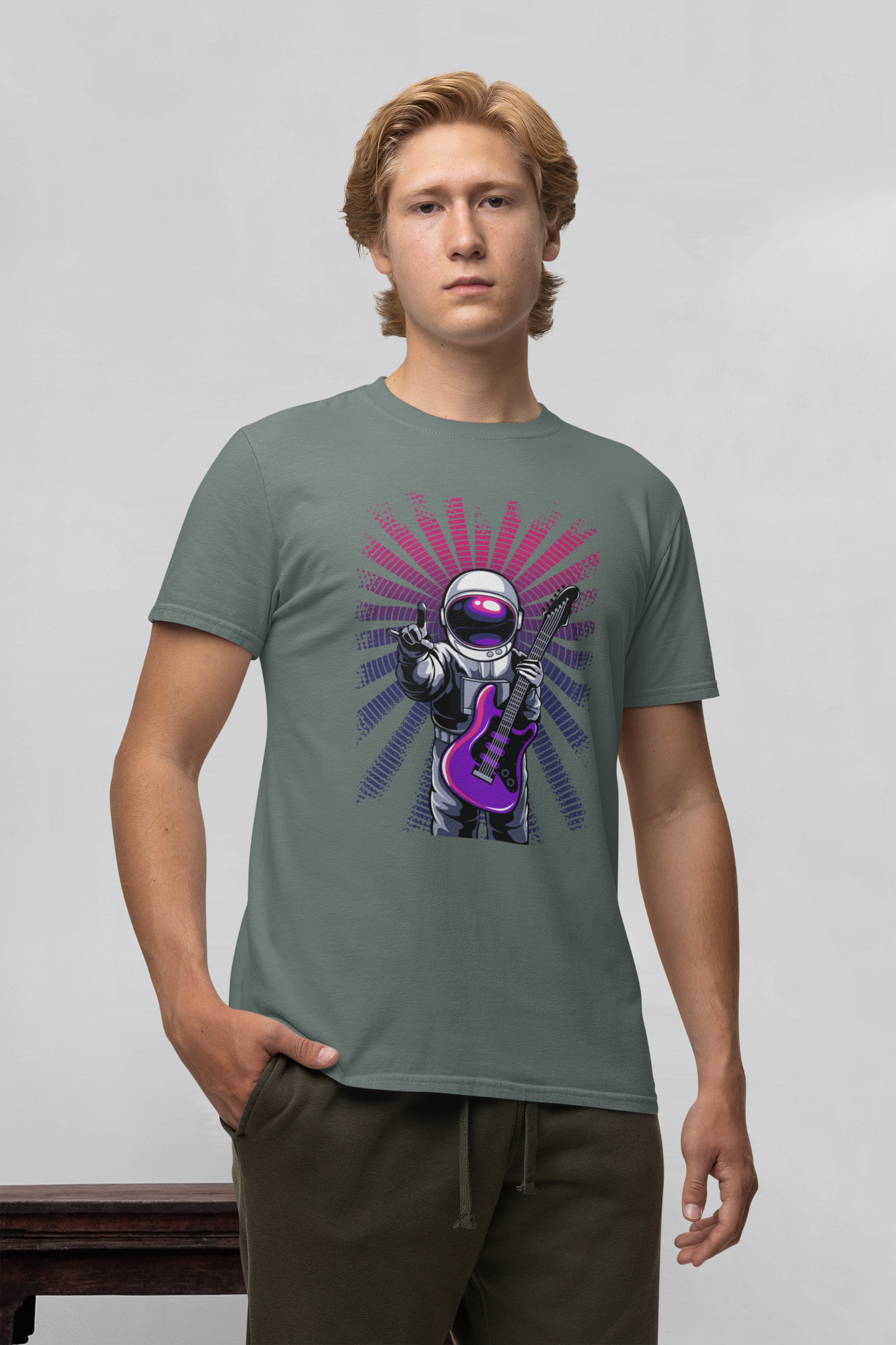 Astronaut Music Vibes - Camiseta unisex de manga corta de algodón orgánico para adultos Creator T-Shirt 2.0 ST/ST SH