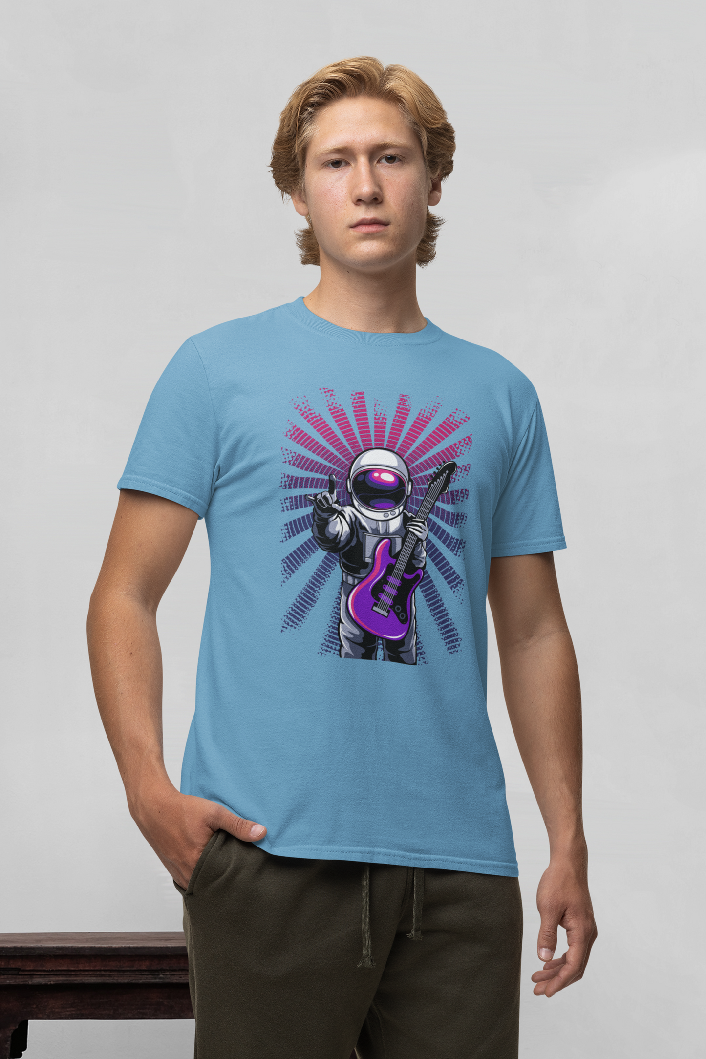 Astronaut Music Vibes - Camiseta unisex de manga corta de algodón orgánico para adultos Creator T-Shirt 2.0 ST/ST SH
