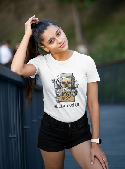 Astronauta Perros Espacio - Camiseta unisex para adultos de algodón orgánico de manga corta Creator T-Shirt 2.0 ST/ST SH