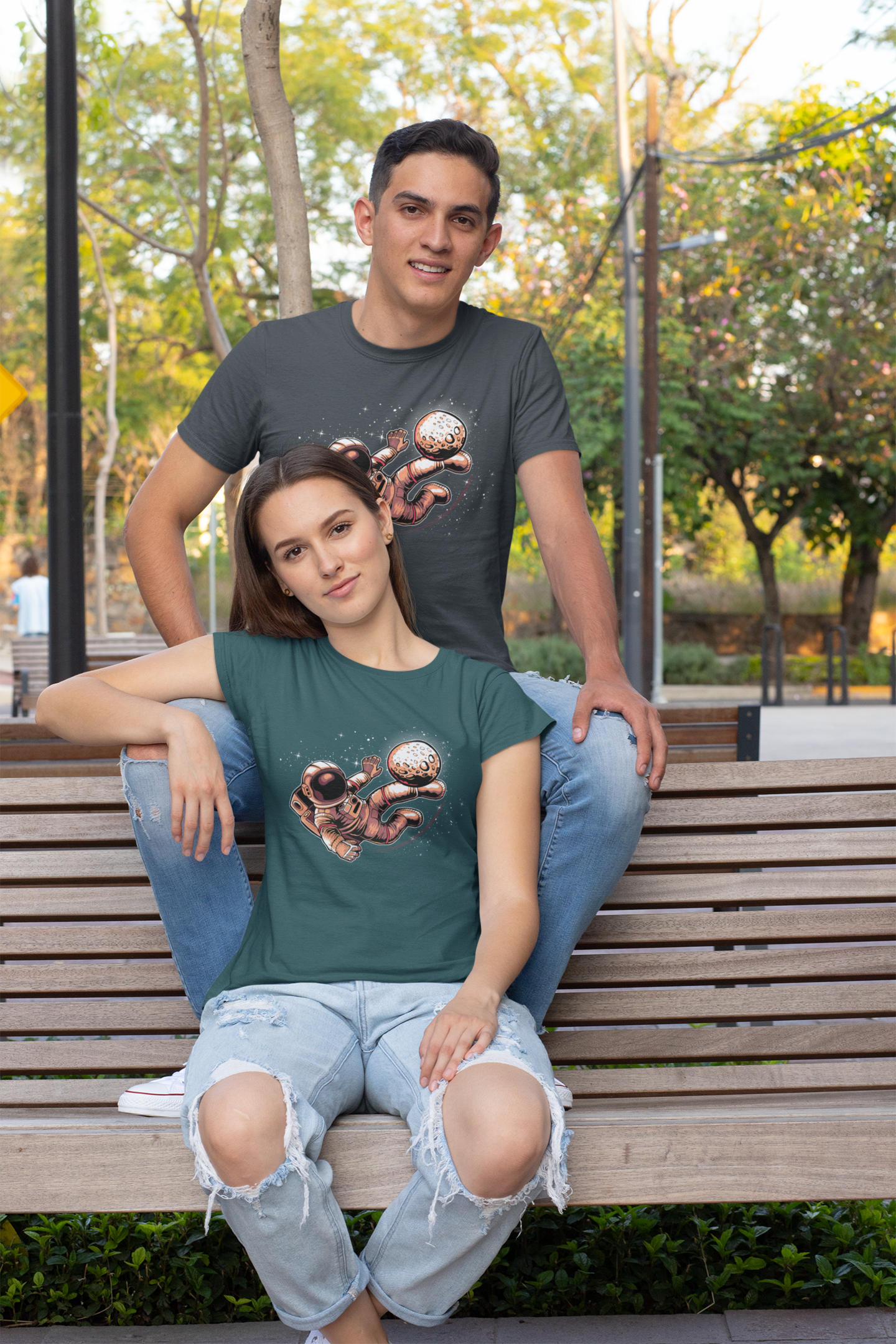 Fútbol Astronauta - Camiseta unisex para adultos de algodón orgánico de manga corta Creator T-Shirt 2.0 ST/ST SH