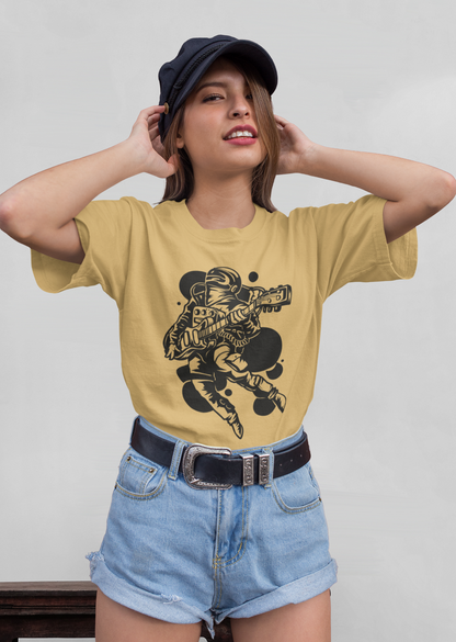Astronaut Gitarrist Front - Unisex Erwachsenen Bio Creator T-Shirt SH