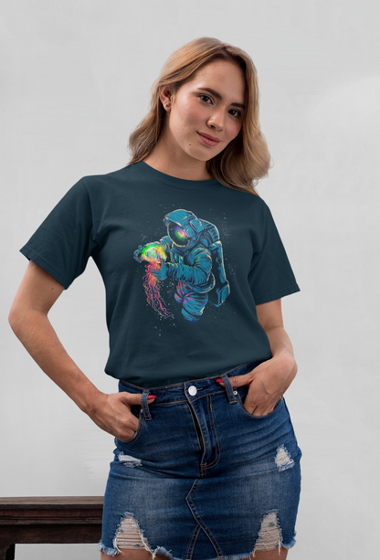 Astronauta Universo en Mano - Camiseta unisex de manga corta de algodón orgánico para adultos Creator T-Shirt 2.0 ST/ST SH