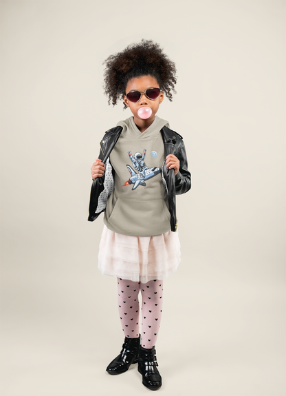 Astronaut reitet auf Space Shuttle Be Free - Hochwertiger Mittelschwerer Fleece-Hoodie für Jugendliche - Weltweit Verfügbar - GL