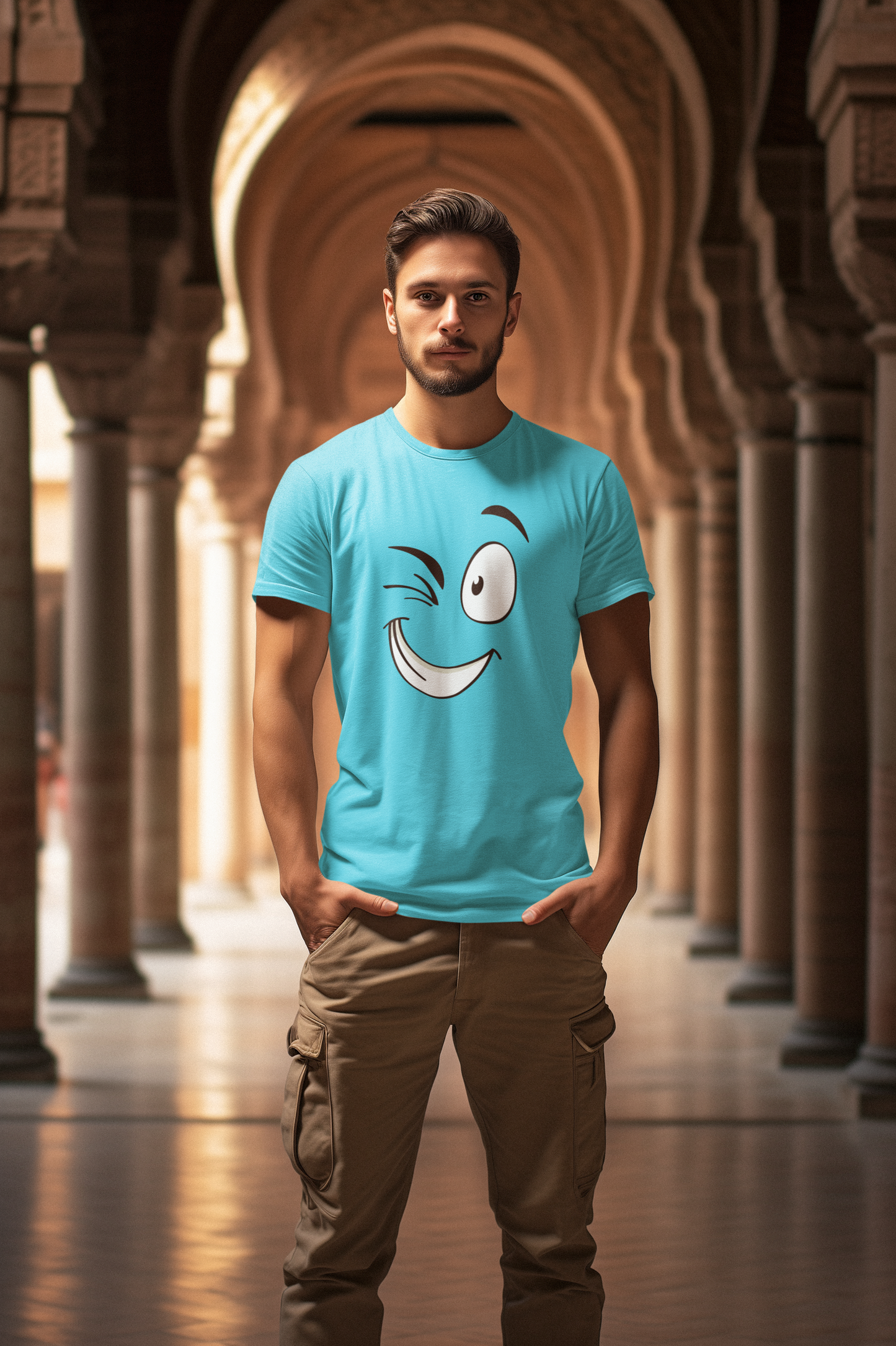 Auge zwinkern Strichsmileys - Creator T-Shirt SK