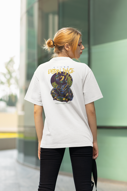 BORN RACE Warrior Streetwear Backprint - Freestyler Bio Oversized Unisex T-Shirt Erwachsenen SH  - Freestyler Heavy Oversized T-Shirt ST/ST