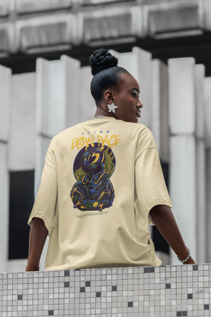 BORN RACE Warrior Streetwear Backprint - Freestyler Bio Oversized Unisex T-Shirt Erwachsenen SH  - Freestyler Heavy Oversized T-Shirt ST/ST