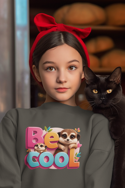 Be Cool Erdmännchen Kinder Pullover Sweatshirt Bio Baumwolle Hochwertig Langlebig - Mini Changer Sweatshirt 2 ST/ST SH