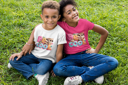 Be Cool Erdmännchen - Kinder T-Shirt Kurzarm-Shirt Baumwolle Hochwertig Langlebig - T-Shirt Kids BC SH