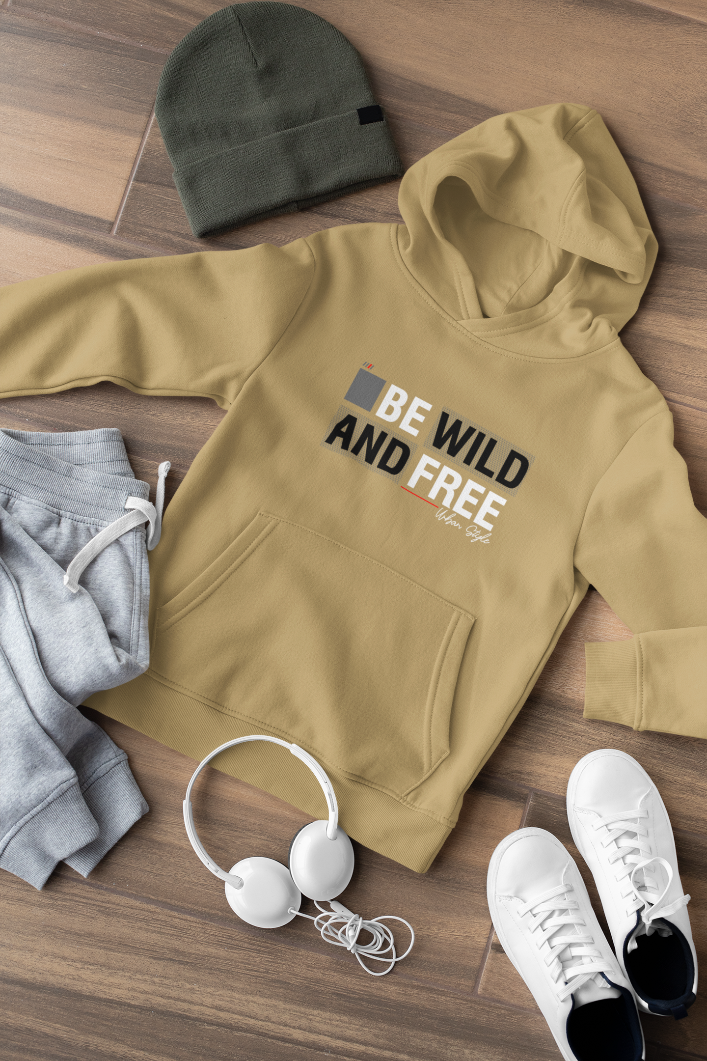 Kinder Hoodie Pullover Bio Baumwolle Hochwertig Langlebig - Be Wild and Free Urban Style - Mini Cruiser Hoodie 2.0 ST/ST SH