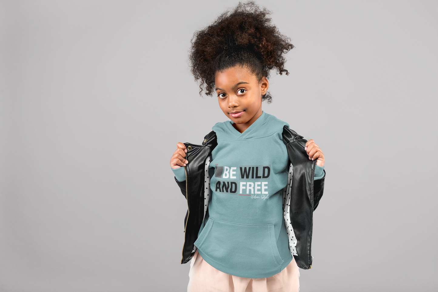 Kinder Hoodie Pullover Bio Baumwolle Hochwertig Langlebig - Be Wild and Free Urban Style - Mini Cruiser Hoodie 2.0 ST/ST SH