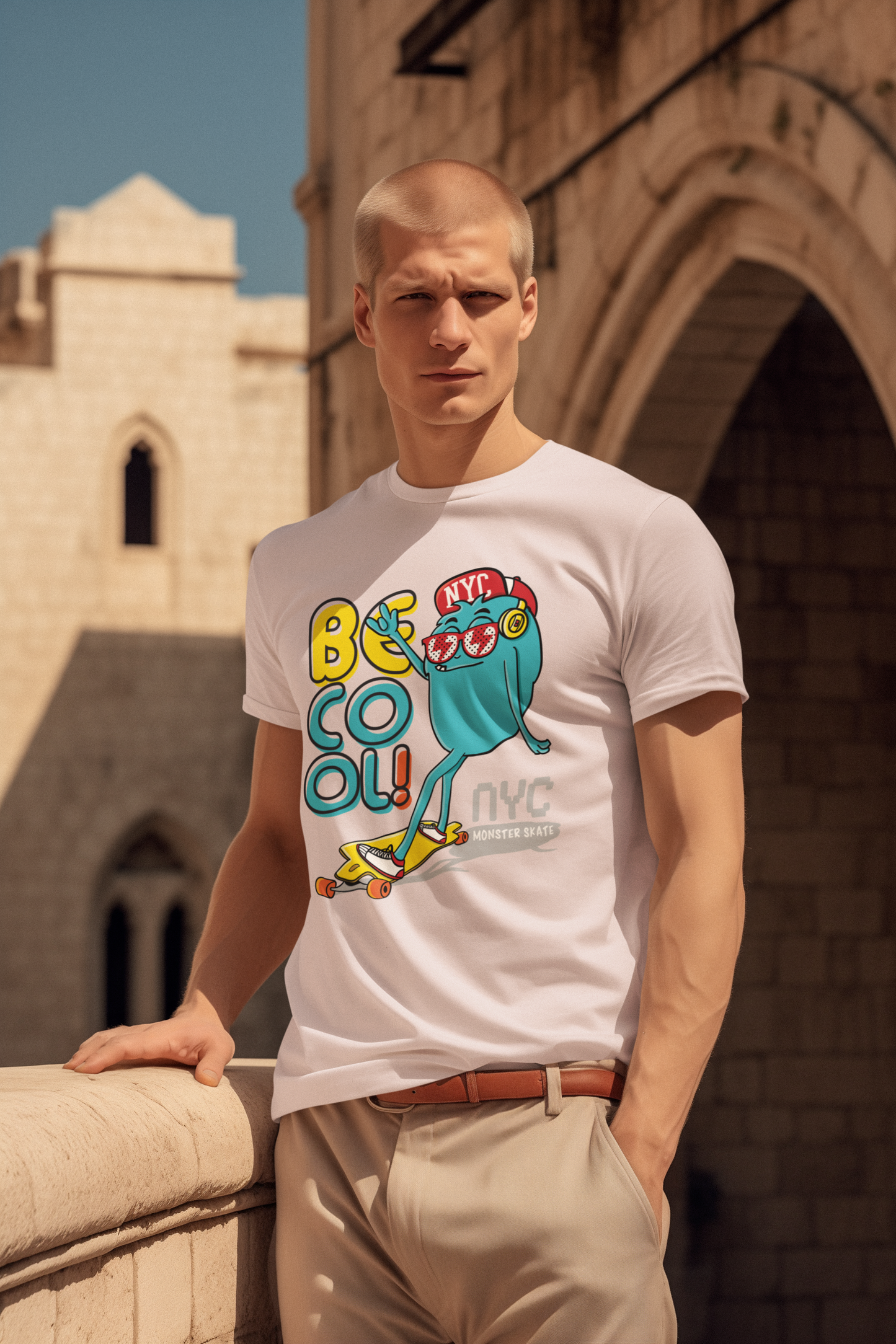 Be Cool Monster Skate Creador Camiseta