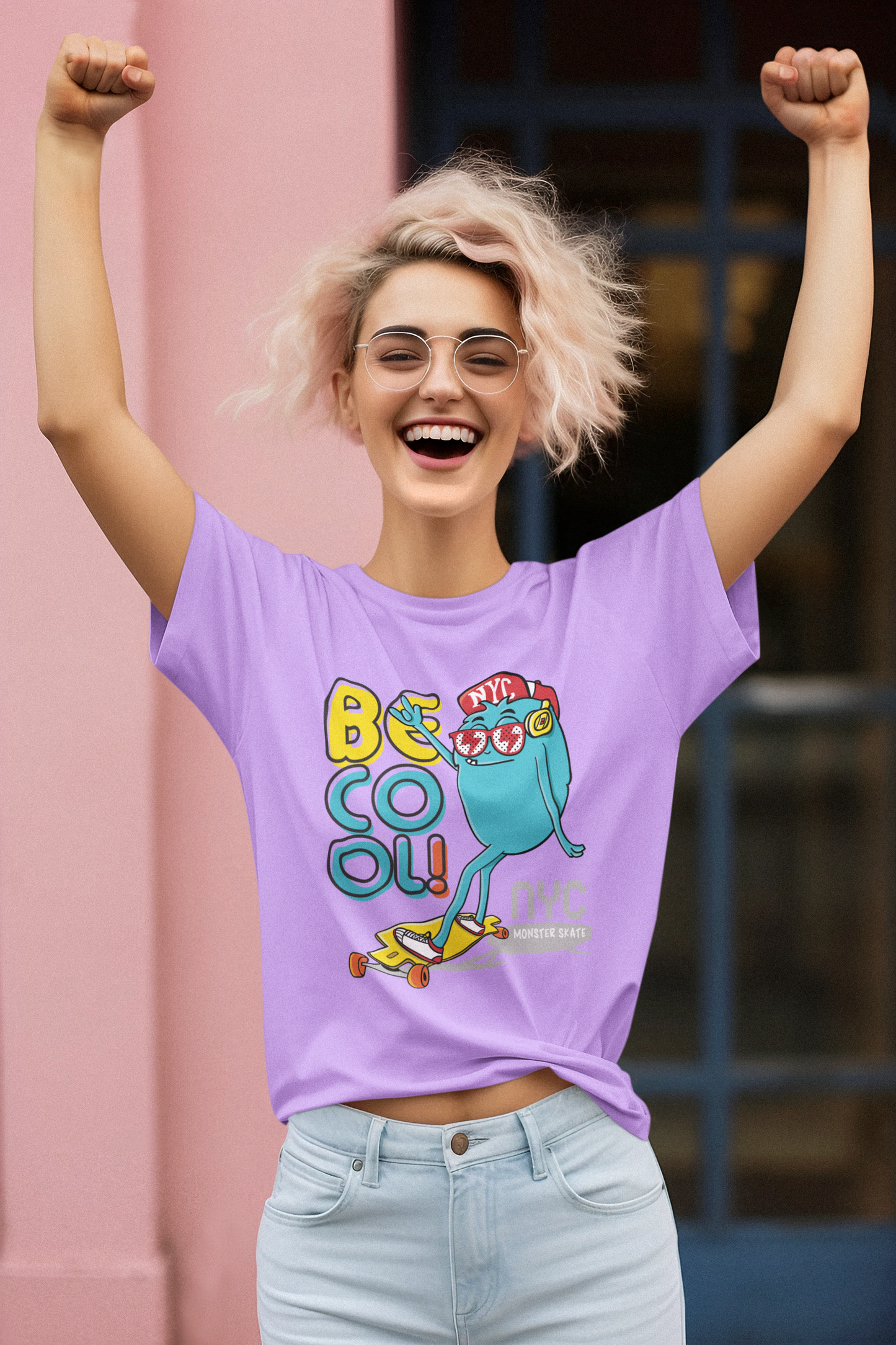 Be Cool Monster Skate Creador Camiseta