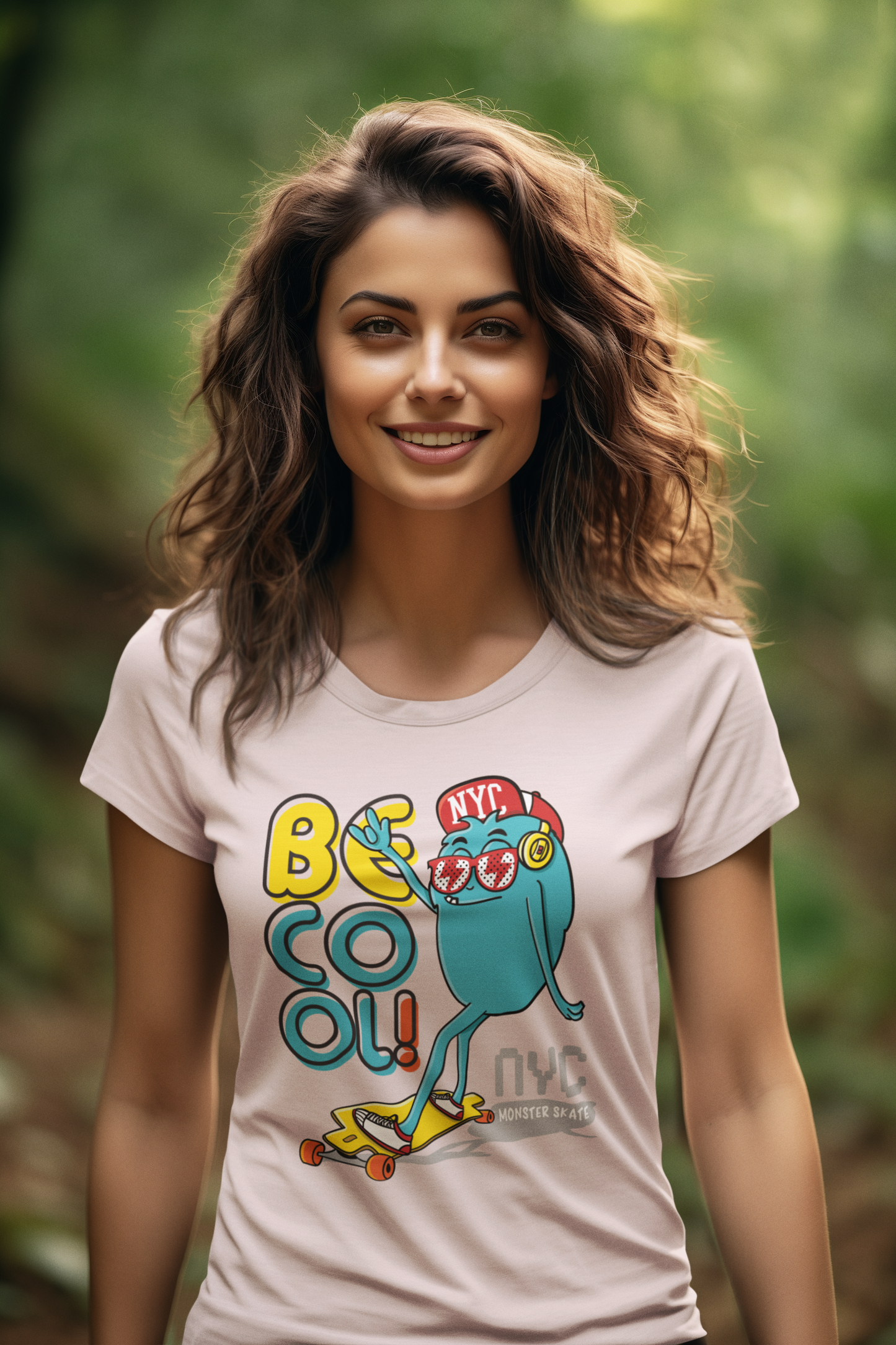 Be Cool Monster Skate Creador Camiseta