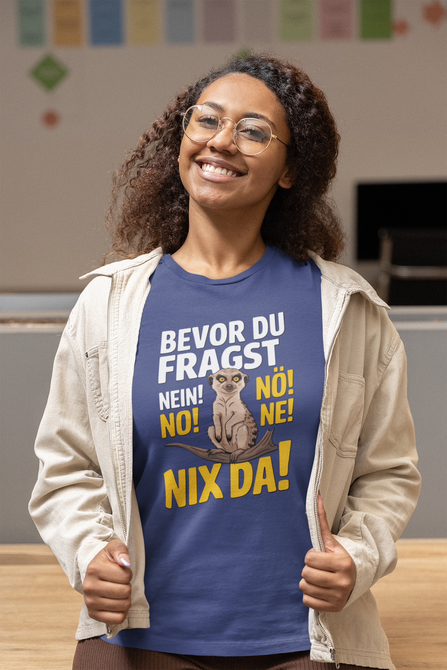 Bevor du Fragst - Nein! No! Nö! Ne! Nix Da! Front - Unisex Erwachsenen Bio Creator T-Shirt 2.0 ST/ST SH