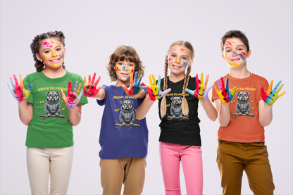 Bevor du Fragst - Nein! Nö! Ne! Hund - Unisex Kinder T-Shirt Kurzarm-Shirt Bio Baumwolle Hochwertig Langlebig T-Shirt Kids BC SH