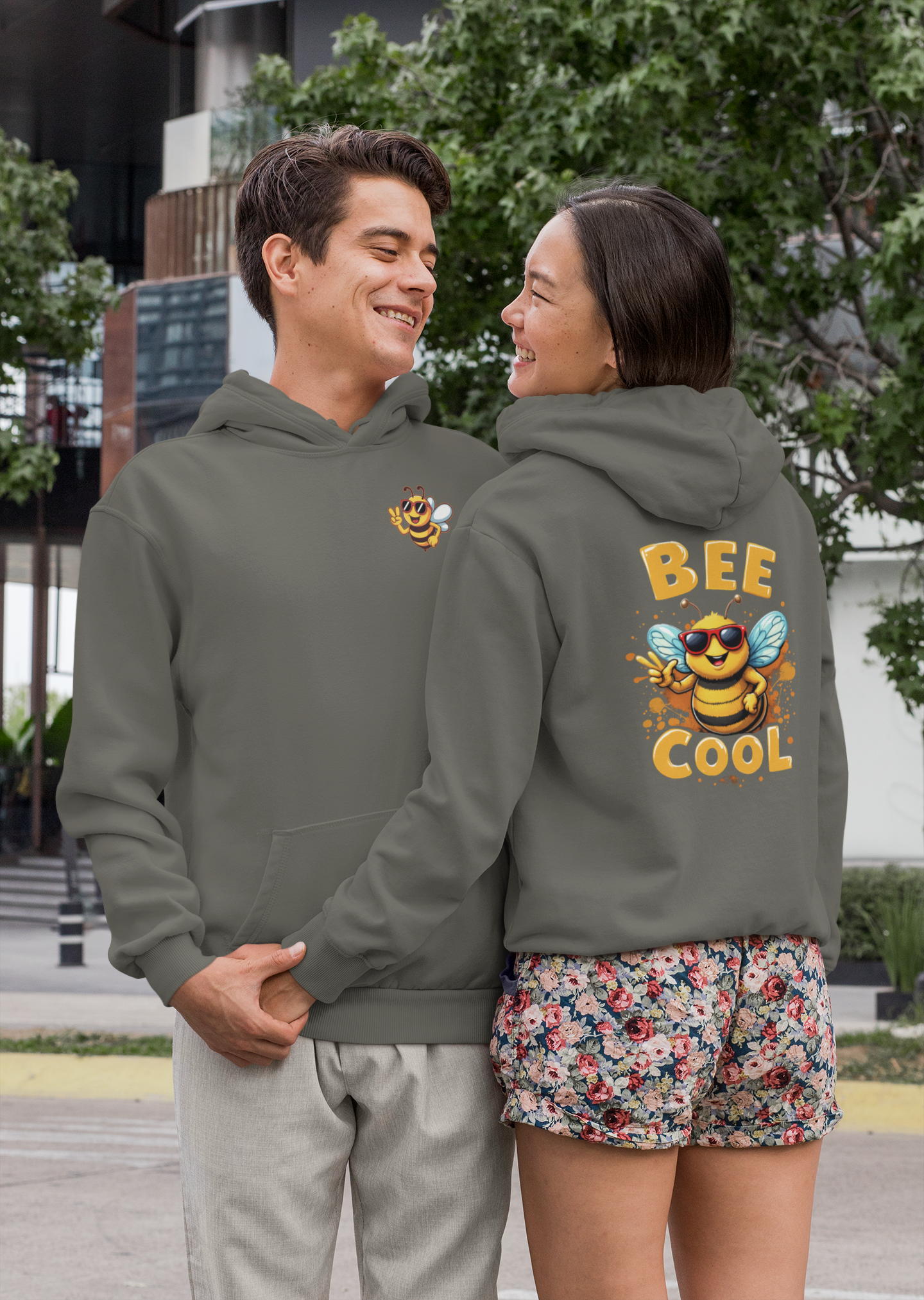 Biene BEE COOL Beidseitiger Druck - Unisex Erwachsenen Bio Organic Cruiser Hoodie 2.0 ST/ST SH