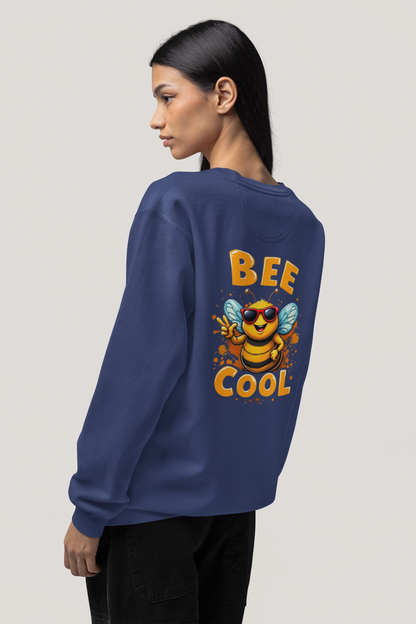 Biene BEE COOL Beidseitiger Druck - Unisex Erwachsenen Bio Changer Sweatshirt SH