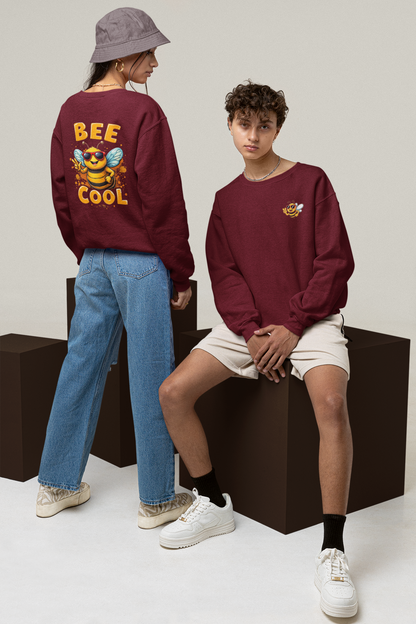 Biene BEE COOL Beidseitiger Druck - Unisex Erwachsenen Bio Changer Sweatshirt SH