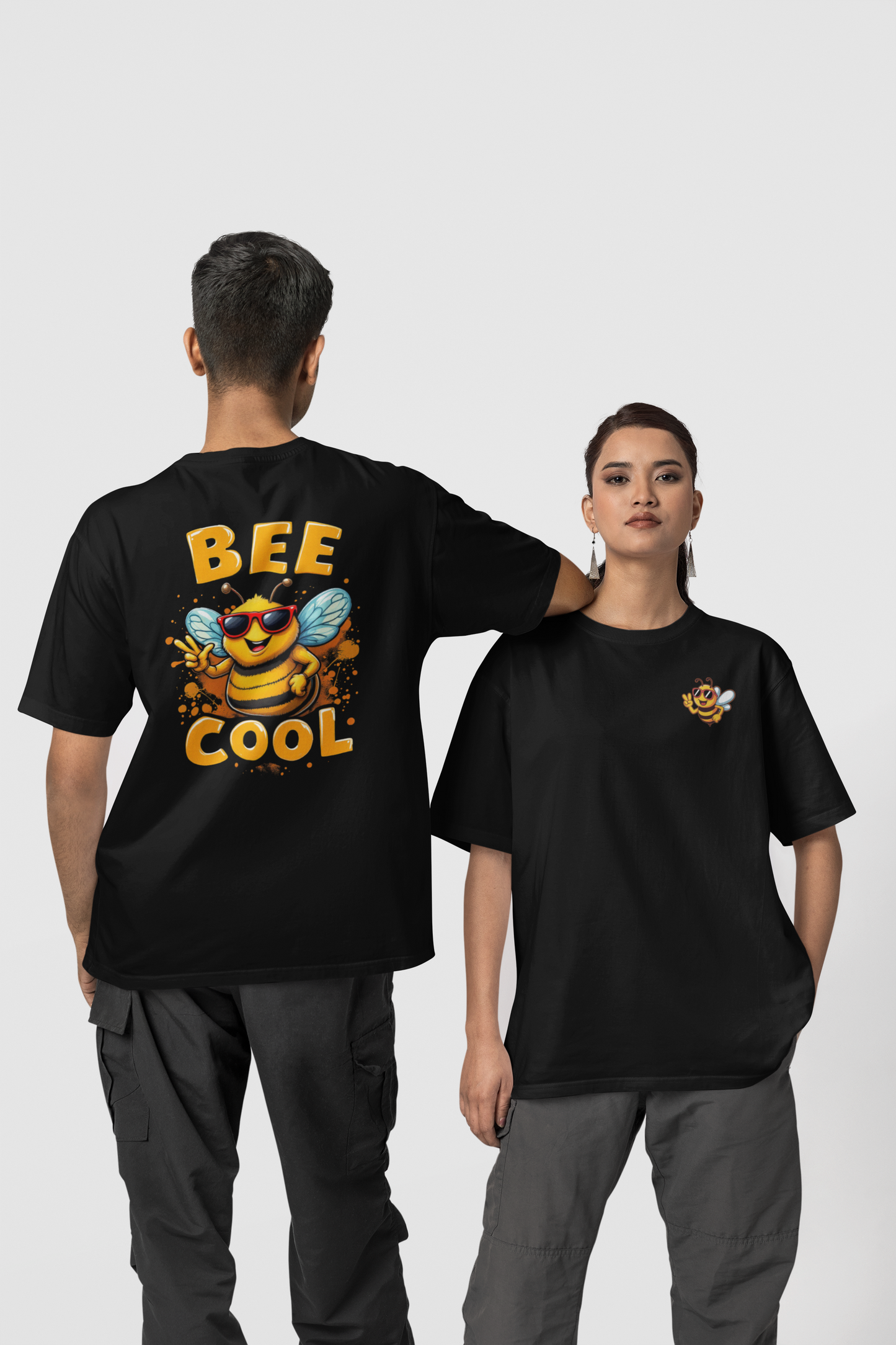 Biene BEE COOL Beidseitiger Druck - Unisex Erwachsenen Bio Creator T-Shirt SH