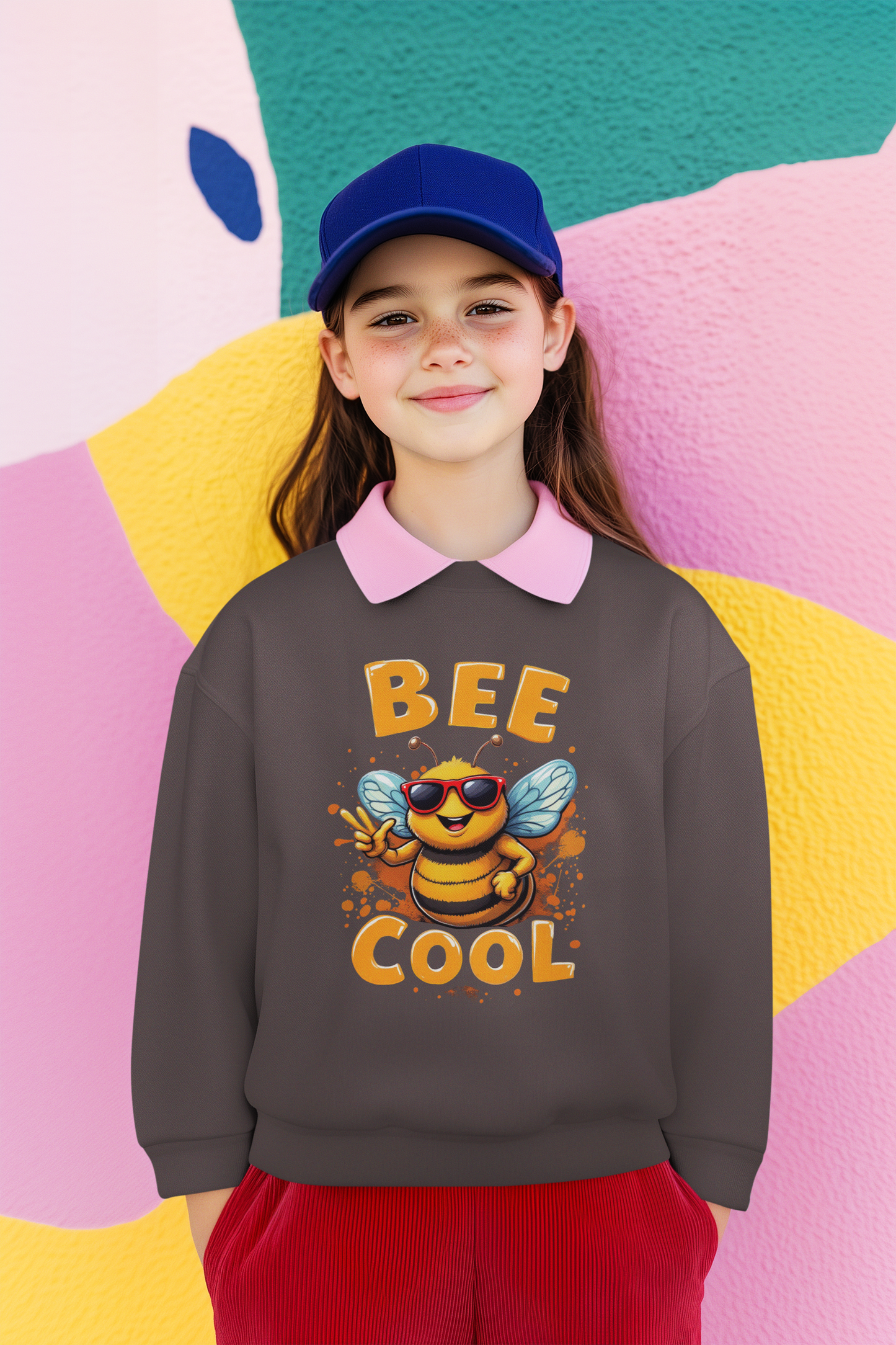 Biene BEE COOL II - Unisex Kinder Mini Changer Sweatshirt SH