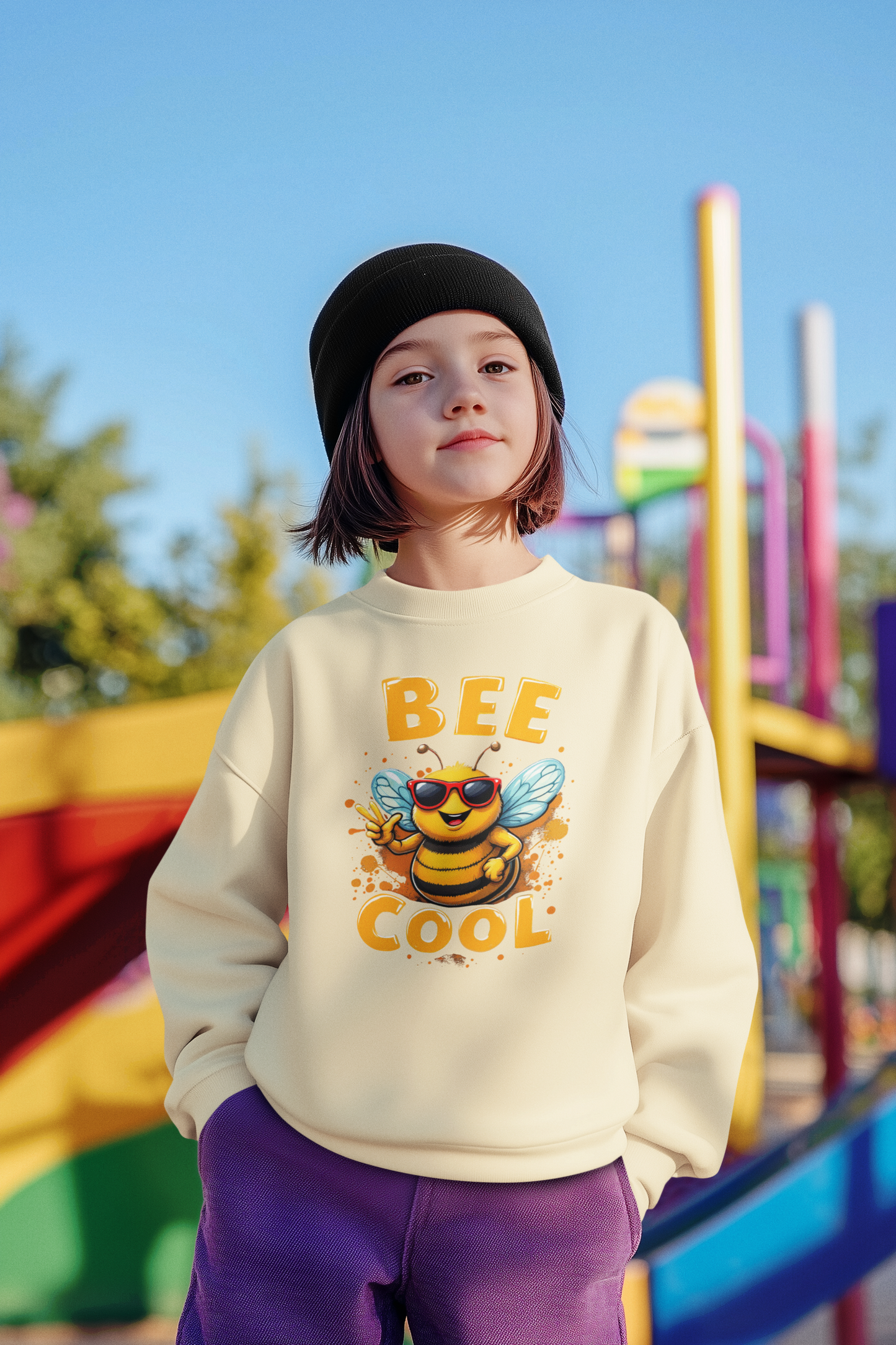 Biene BEE COOL II - Unisex Kinder Mini Changer Sweatshirt SH