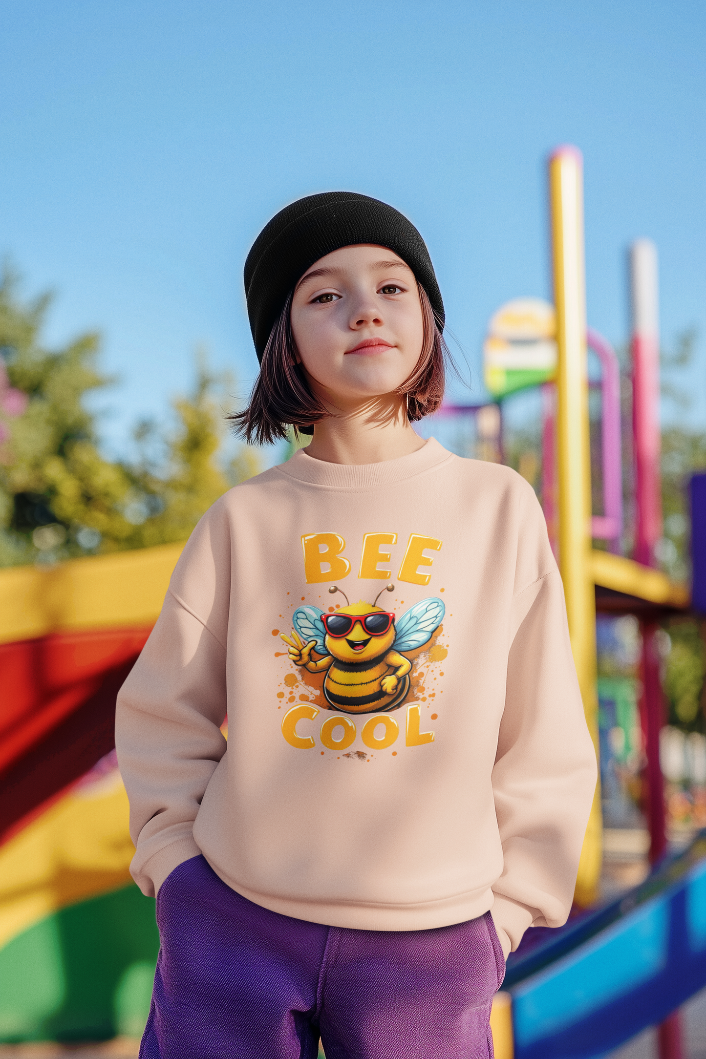 Biene BEE COOL II - Unisex Kinder Mini Changer Sweatshirt SH