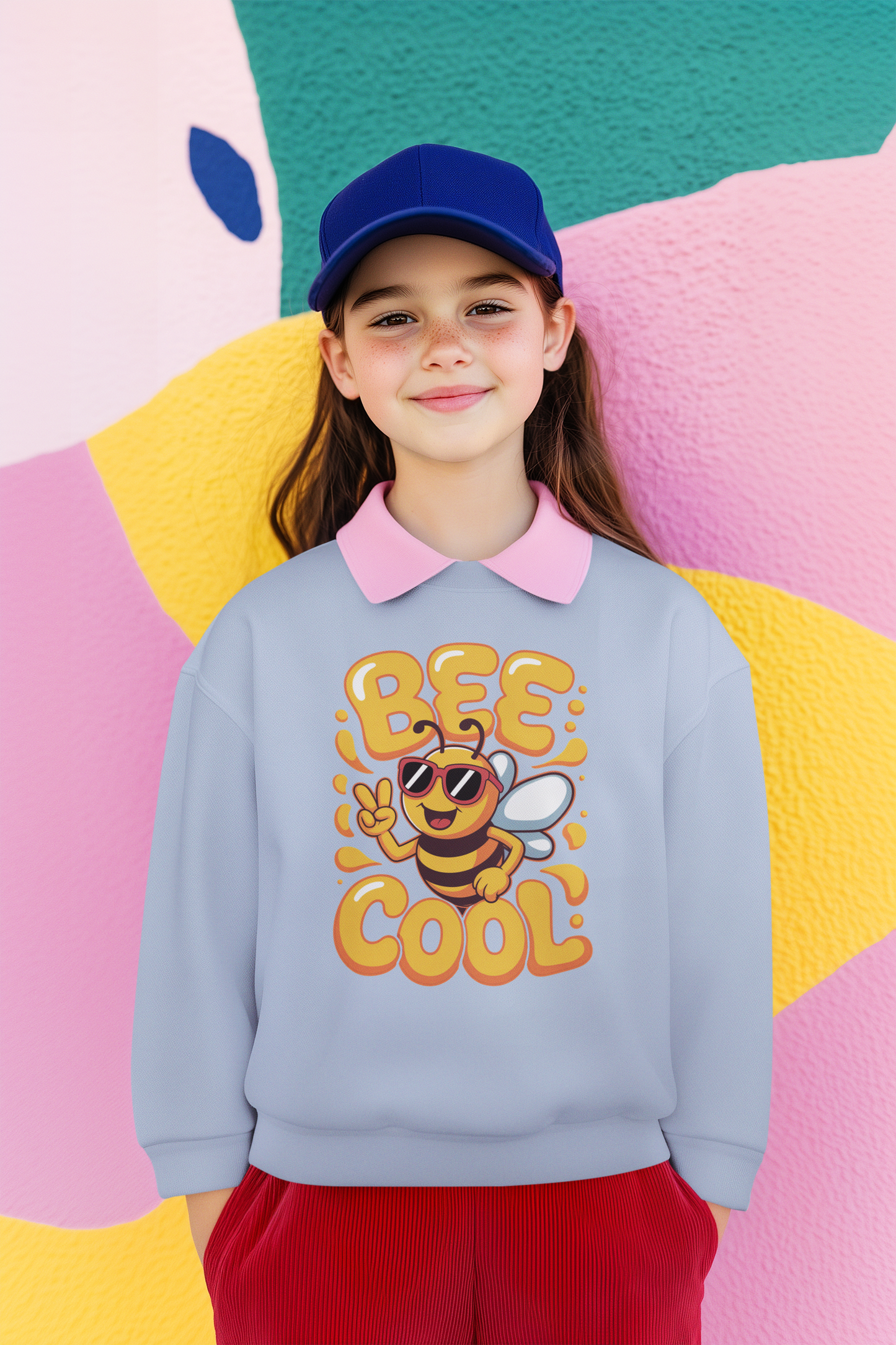 Biene BEE COOL - Unisex Kinder Mini Changer Sweatshirt SH