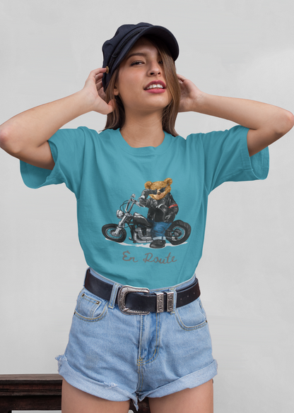 Biker Teddy En Route - Camiseta Creadora SK