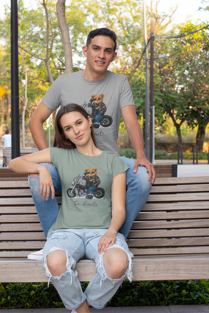 Biker Teddy En Route - Camiseta Creadora SK