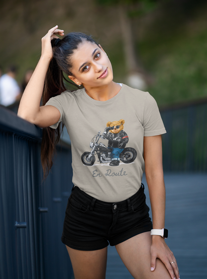 Biker Teddy En Route - Camiseta Creadora SK