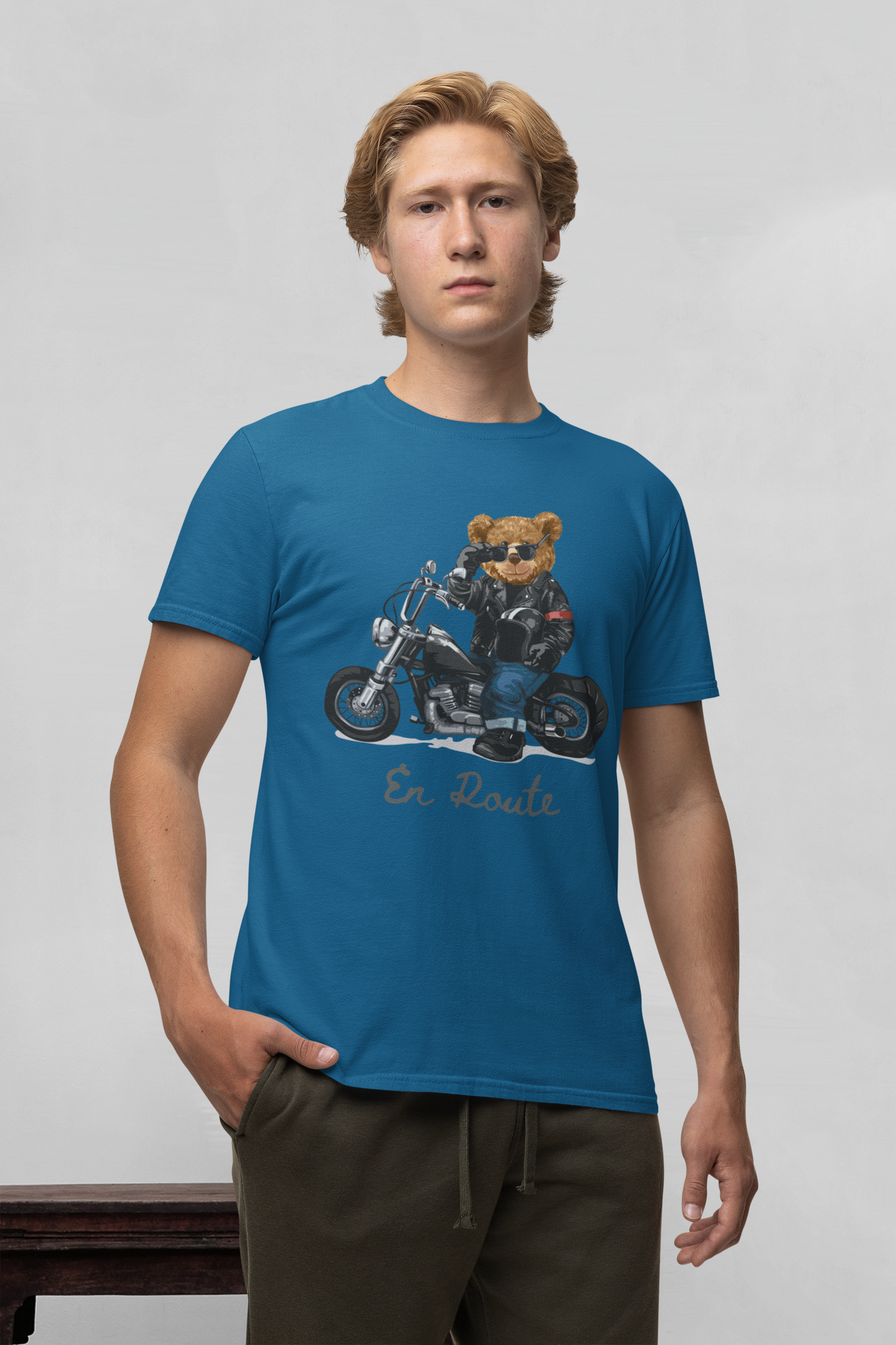 Biker Teddy En Route - Camiseta Creadora SK