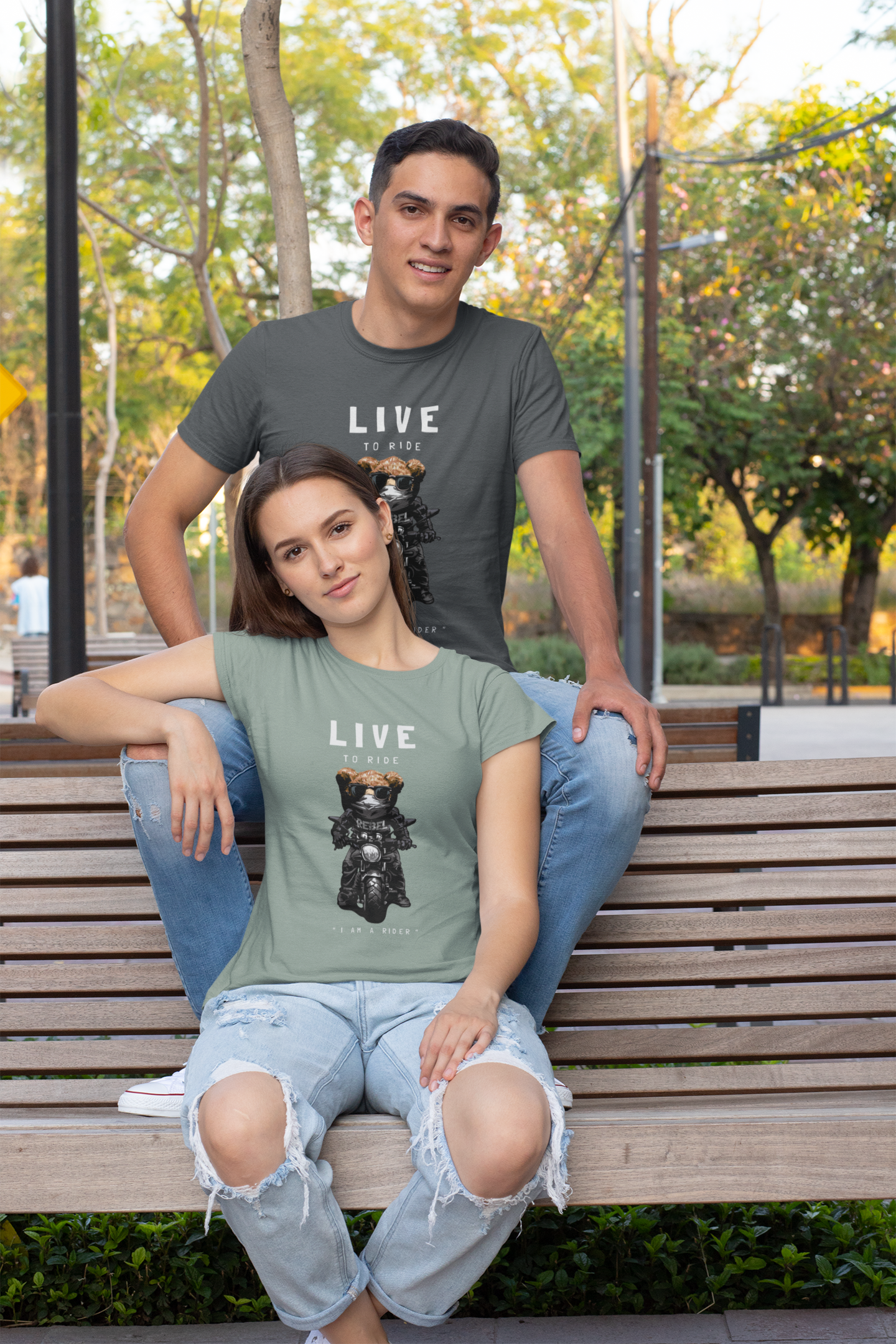 Camiseta Biker Teddy Live to Ride - Creador SK