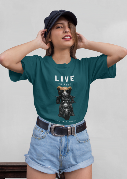 Camiseta Biker Teddy Live to Ride - Creador SK