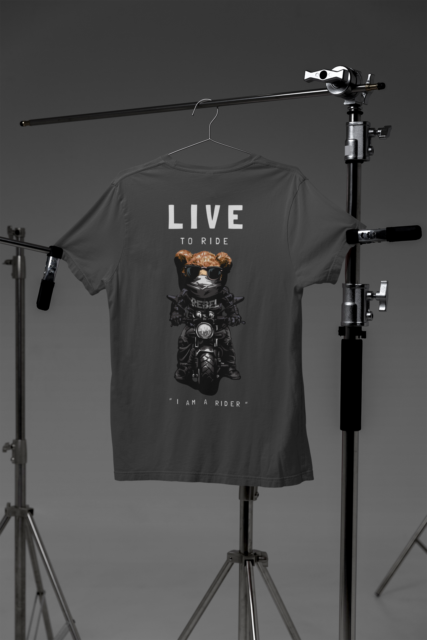 Biker Teddy Live to Ride Creator Camiseta