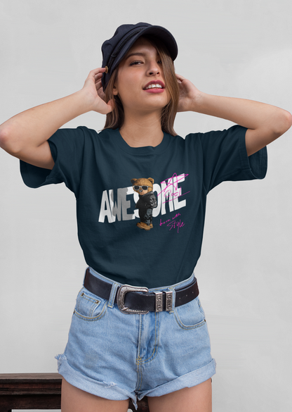 Born with Style Teddy 2.0 Front - Unisex Erwachsenen Bio Baumwolle Kurzarm Shirt Creator T-Shirt 2.0 ST/St SH