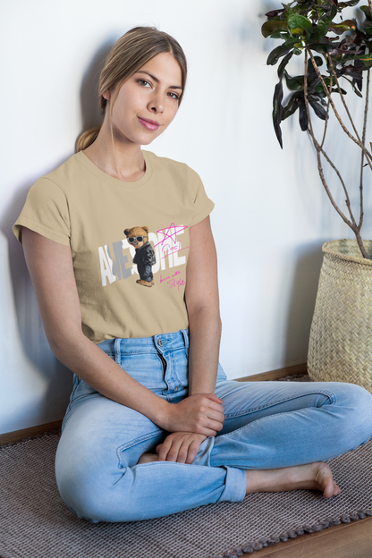 Born with Style Teddy Front - Unisex Erwachsenen Bio Baumwolle Kurzarm Shirt Creator T-Shirt 2.0 ST/St SH