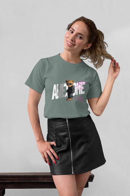 Born with Style Teddy Front - Unisex Erwachsenen Bio Baumwolle Kurzarm Shirt Creator T-Shirt 2.0 ST/St SH