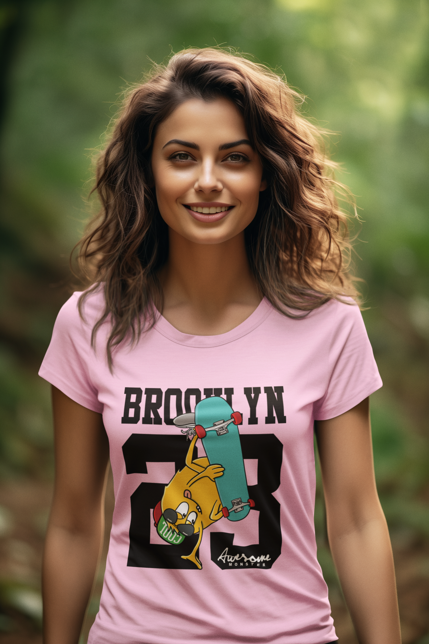 Brooklyn 23 Awesome Monster Skater Creator T-Shirt SK