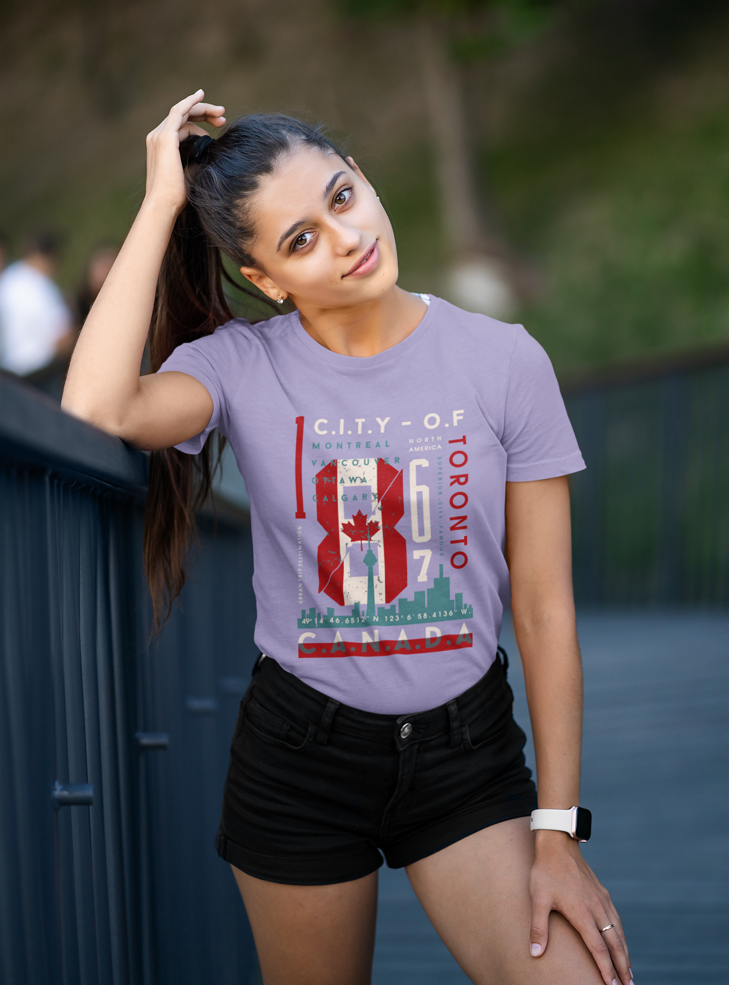 CITY OF Montreal Toronto Front - Unisex Erwachsenen Bio Baumwolle Kurzarm Shirt Creator T-Shirt 2.0 ST/St SK