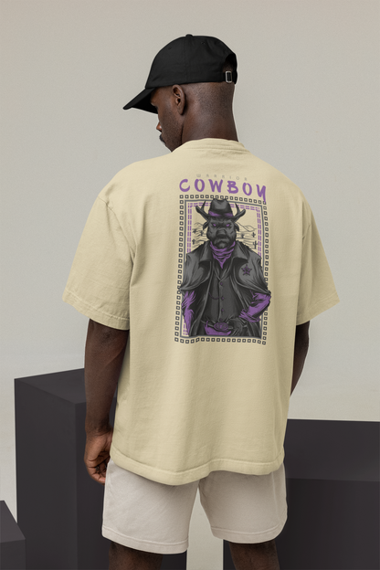 COWBOY DOG Warrior Streetwear Backprint - Freestyler Bio Oversized Unisex T-Shirt Erwachsene SH