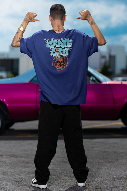 CRAFT CITY SKULL SPRAY Streetwear Backprint - Freestyler Bio Oversized Unisex T-Shirt Erwachsene SH