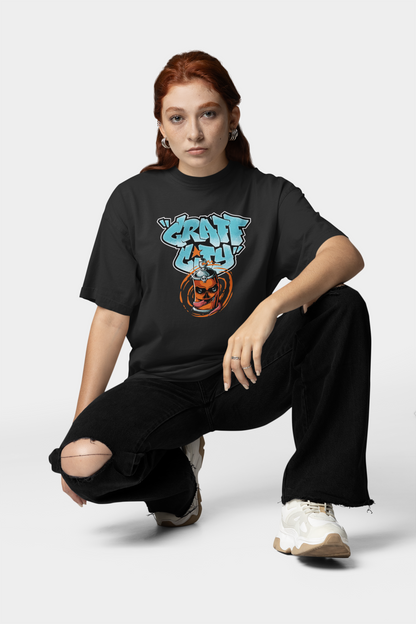 CRAFT CITY SKULL SPRAY Streetwear Frontprint - Freestyler Bio Oversized Unisex T-Shirt Erwachsene SH